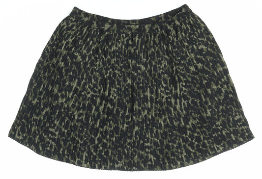 H&M Womens Multicoloured Geometric Polyester Pleated Skirt Size M