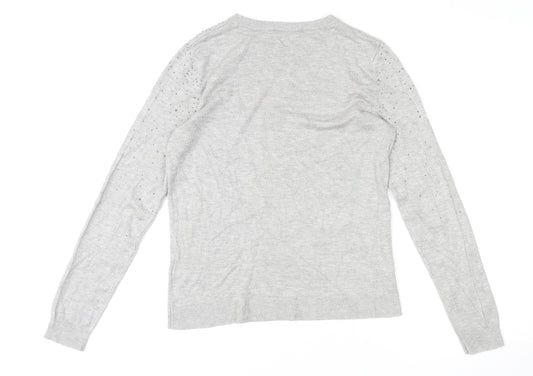 Womens UK Size 12 Warehouse Grey Pullover Jumper