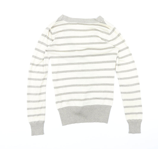 Womens UK Size 12 DELMOD Ivory Cardigan Jumper