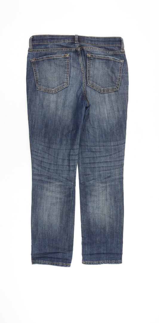 Gap Womens Blue Cotton Straight Jeans Size 6 L26 in Regular Zip