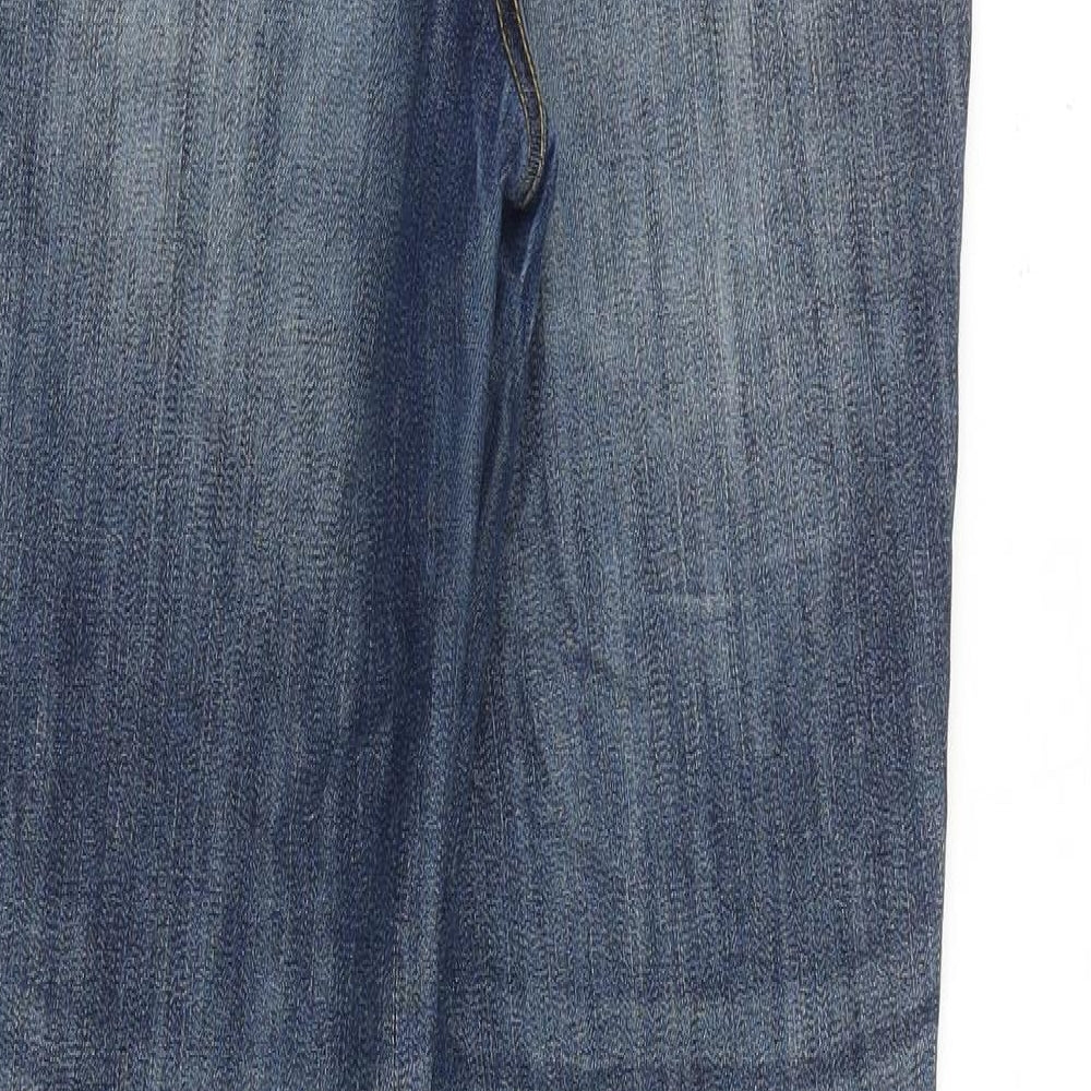 Gap Womens Blue Cotton Straight Jeans Size 6 L26 in Regular Zip