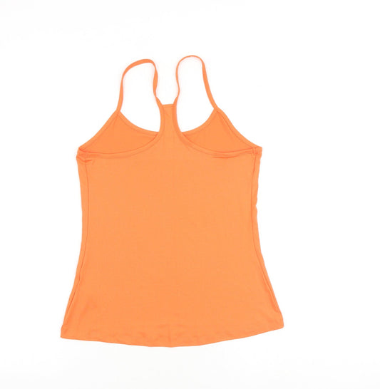 GOODMOVE Womens Orange Polyester Camisole Tank Size 12 Scoop Neck