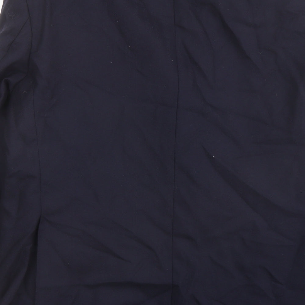 Mens UK Size 46 Alfred Brown Regular Blue Suit Jacket