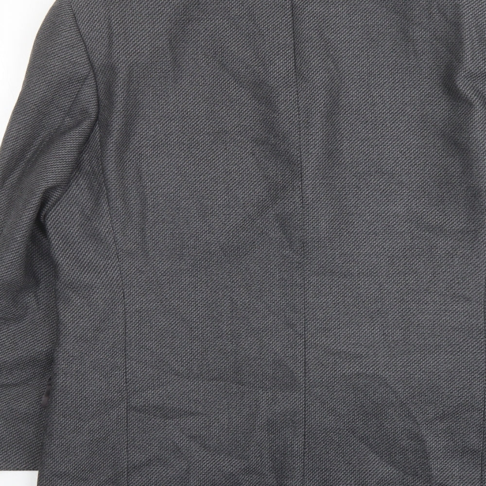 Lino Verra Mens Grey Polyester Jacket Suit Jacket Size 48 Regular