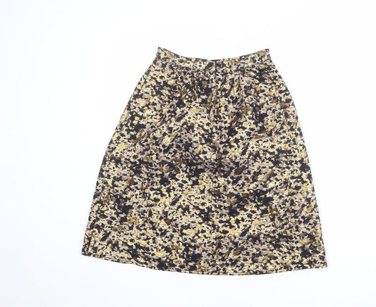 Miss Selfridge Womens Multicoloured Geometric Polyester A-Line Skirt Size 6 Zip