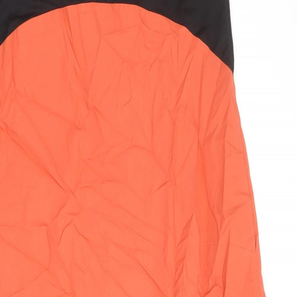 FLORYDAY Womens Orange Polyester T-Shirt Dress Size M Round Neck Pullover