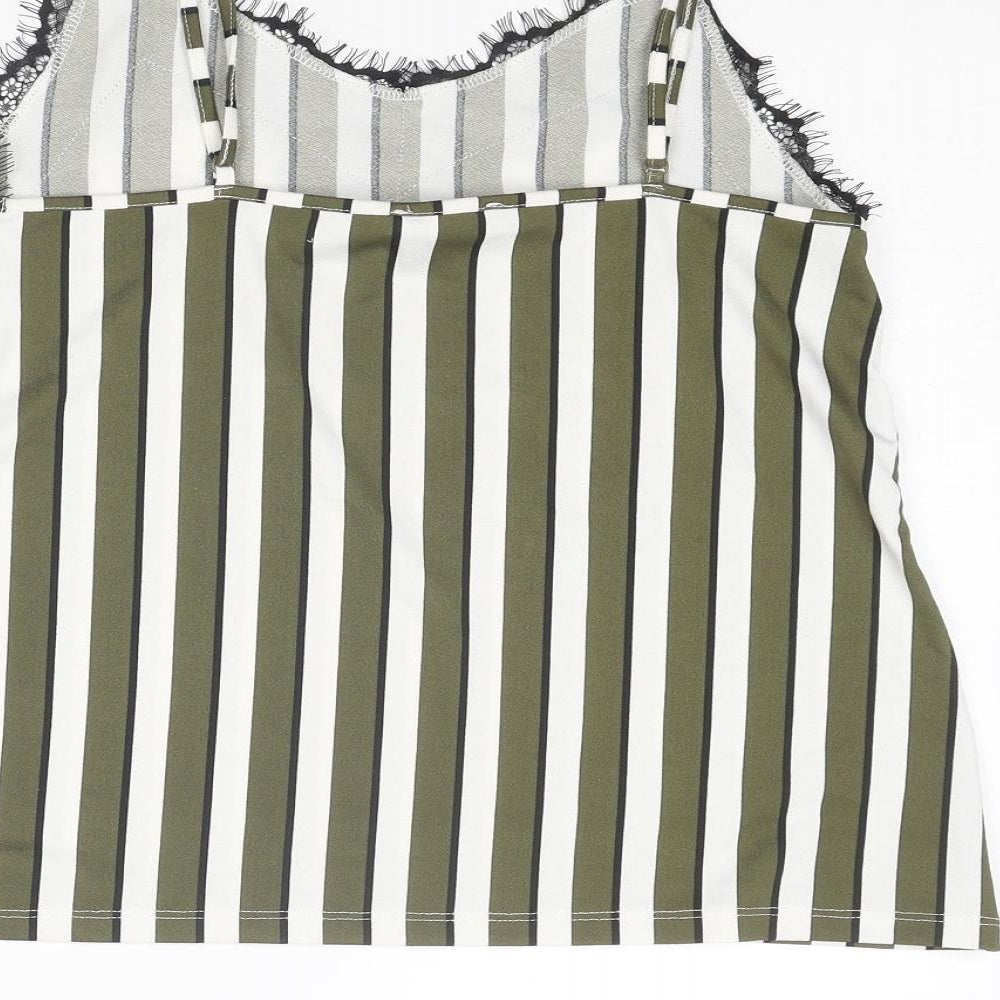 Womens UK Size XS Amisu Green Camisole Tank