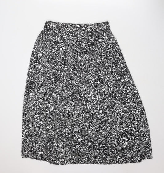 Peepers Sidney Murray Womens Black Geometric Polyester Peasant Skirt Size 30 in