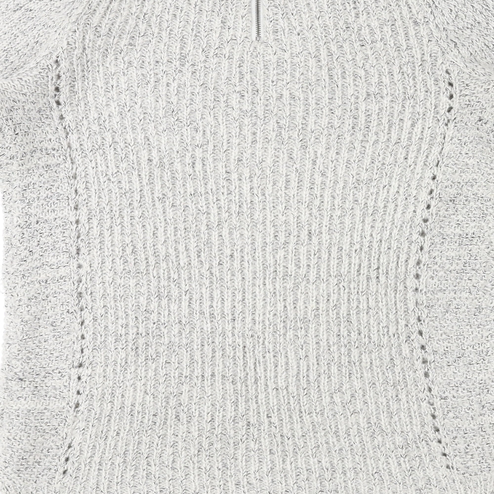 Womens UK Size 10 Indigo Grey Pullover Jumper