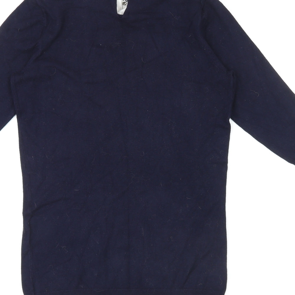 Womens UK Size 8 Warehouse Blue Pullover Jumper