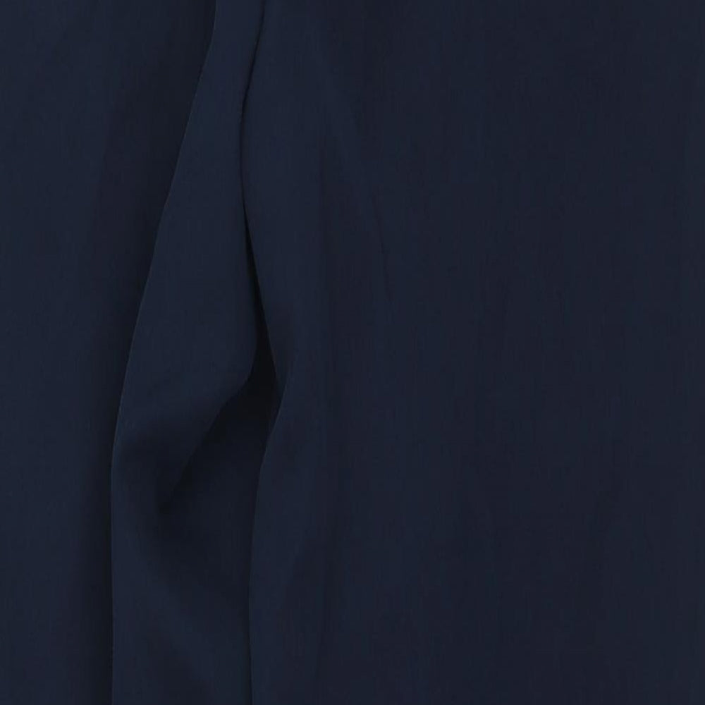 New Look Womens Blue Polyester Trousers Size 10 L26 in Regular Zip