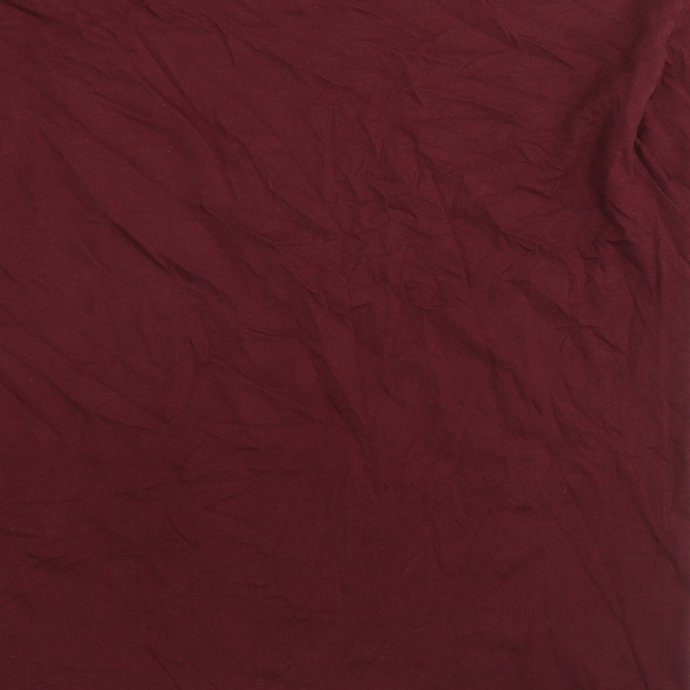 JHK Mens Red Cotton T-Shirt Size M Round Neck