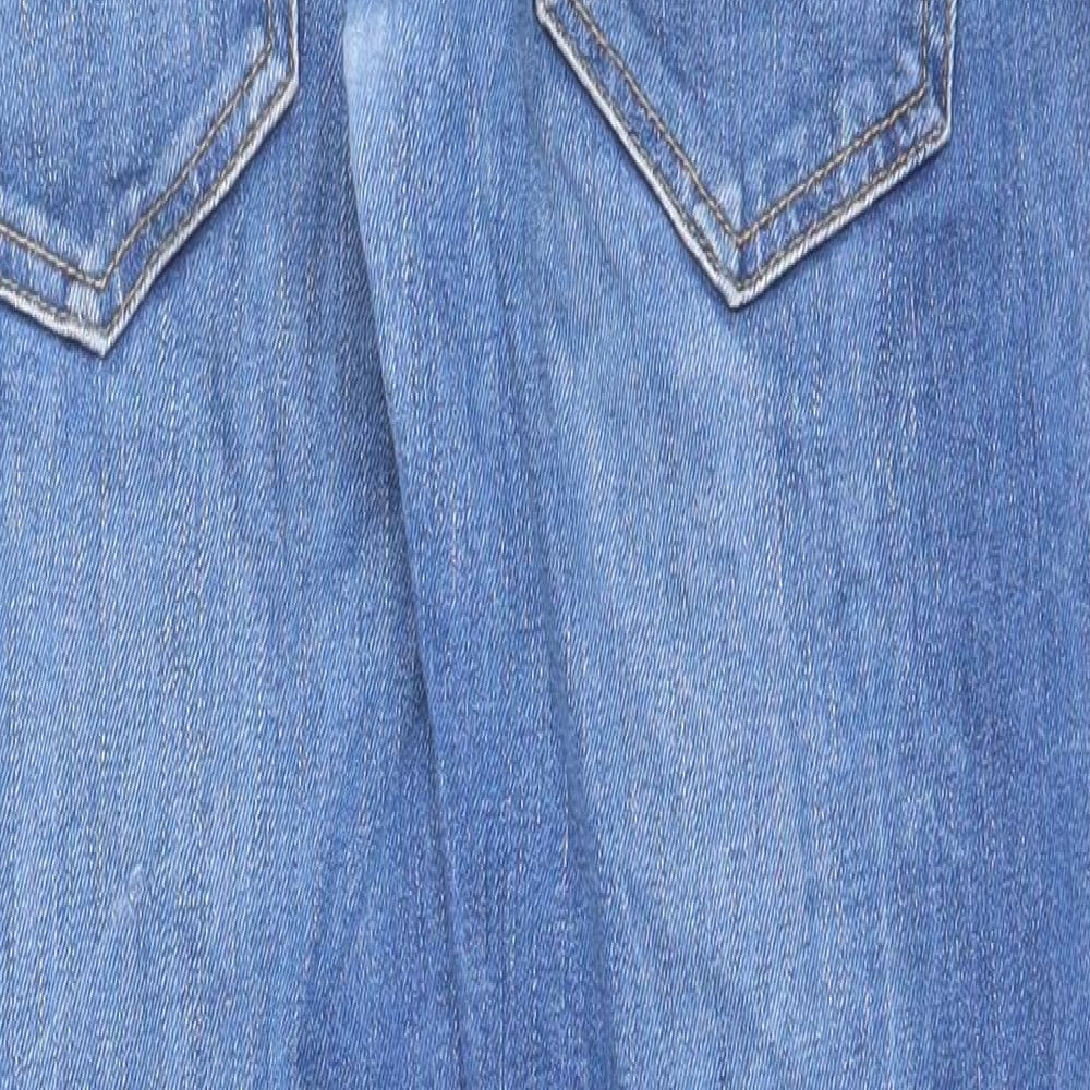 River Island Mens Blue Cotton Skinny Jeans Size 26 in L30 in Regular Zip
