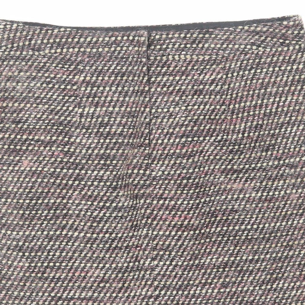 New Look Womens Pink Acrylic A-Line Skirt Size 14 Zip