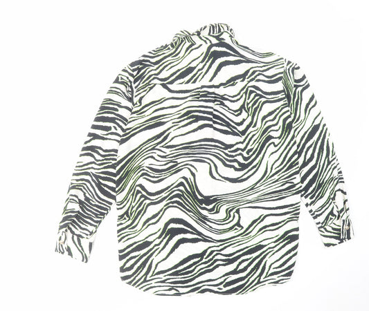 Womens UK Size 8 River Island Multicoloured Basic Button-Up