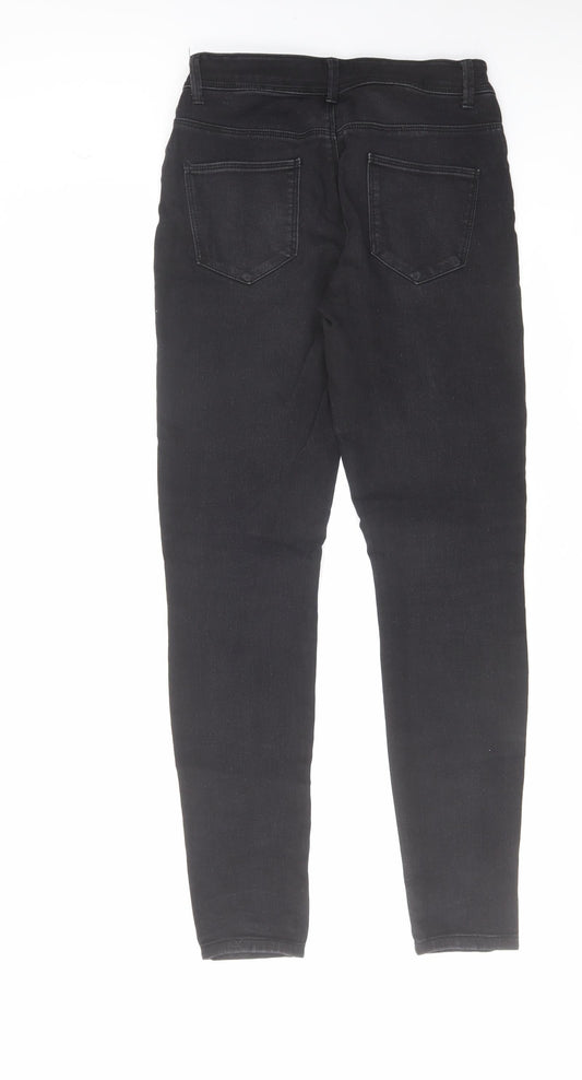 Denim & Co. Womens Black Cotton Skinny Jeans Size 10 L30 in Regular Zip