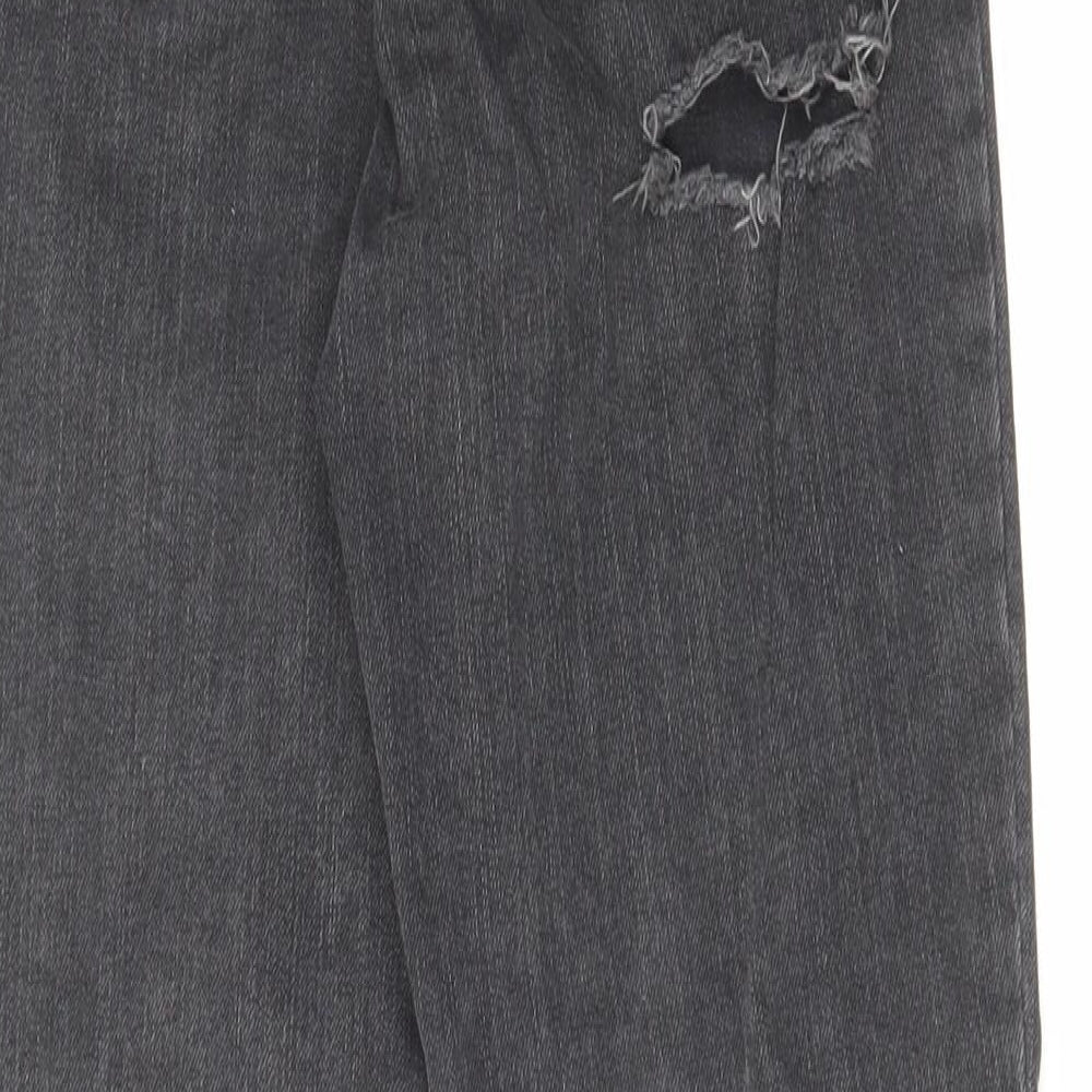 ASOS Womens Grey Cotton Tapered Jeans Size 26 in L32 in Regular Zip