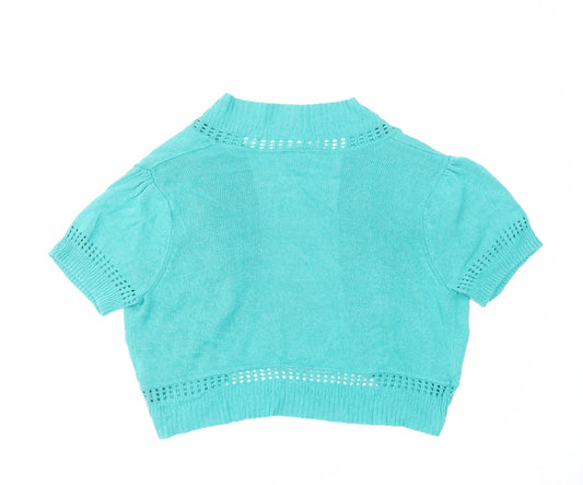 Womens UK Size L Warehouse Green Cardigan Jumper