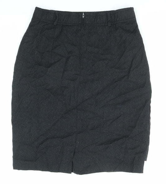 Gerry Weber Womens Black Wool Straight & Pencil Skirt Size 14 Zip