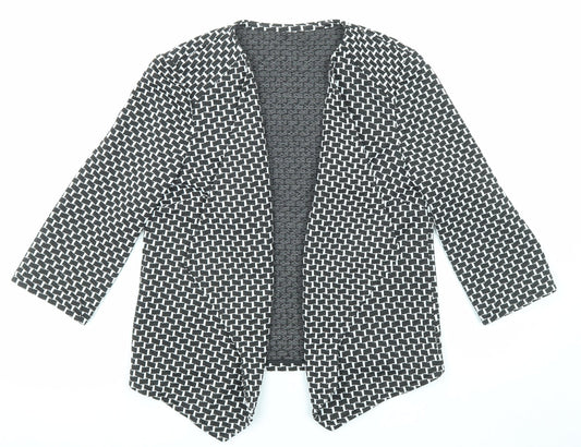 Womens UK Size 10 Marks and Spencer Black Kimono Coat