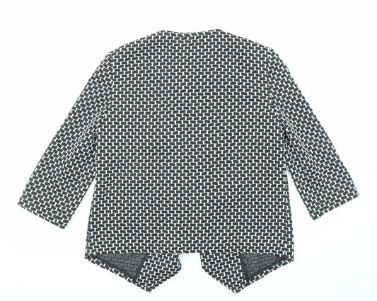 Womens UK Size 10 Marks and Spencer Black Kimono Coat