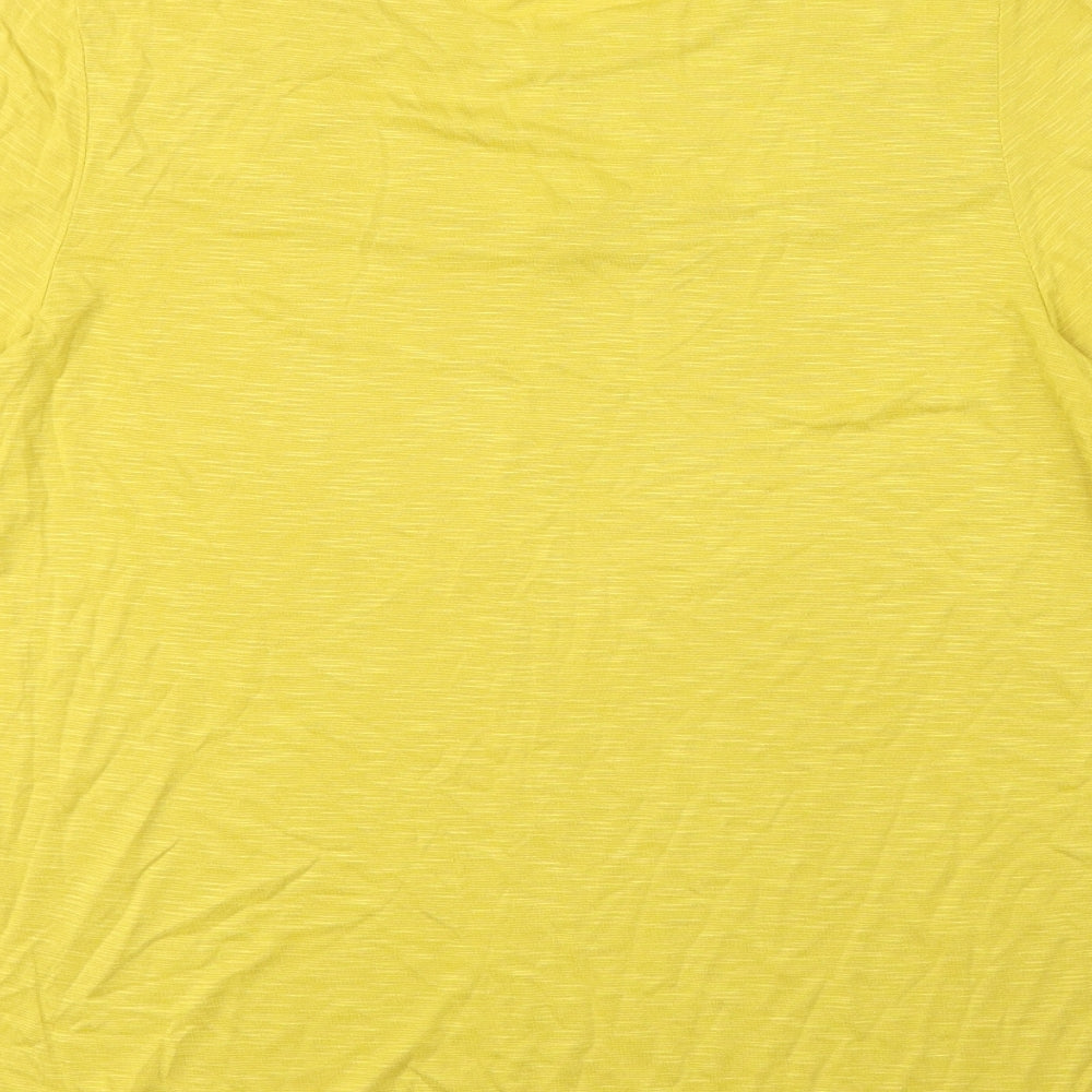 Womens UK Size 10 Marks and Spencer Yellow Basic T-Shirt