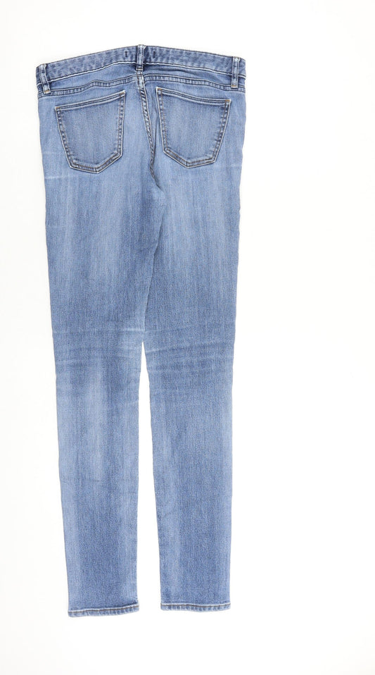 Uniqlo Womens Blue Cotton Skinny Jeans Size 30 in L31 in Slim Zip