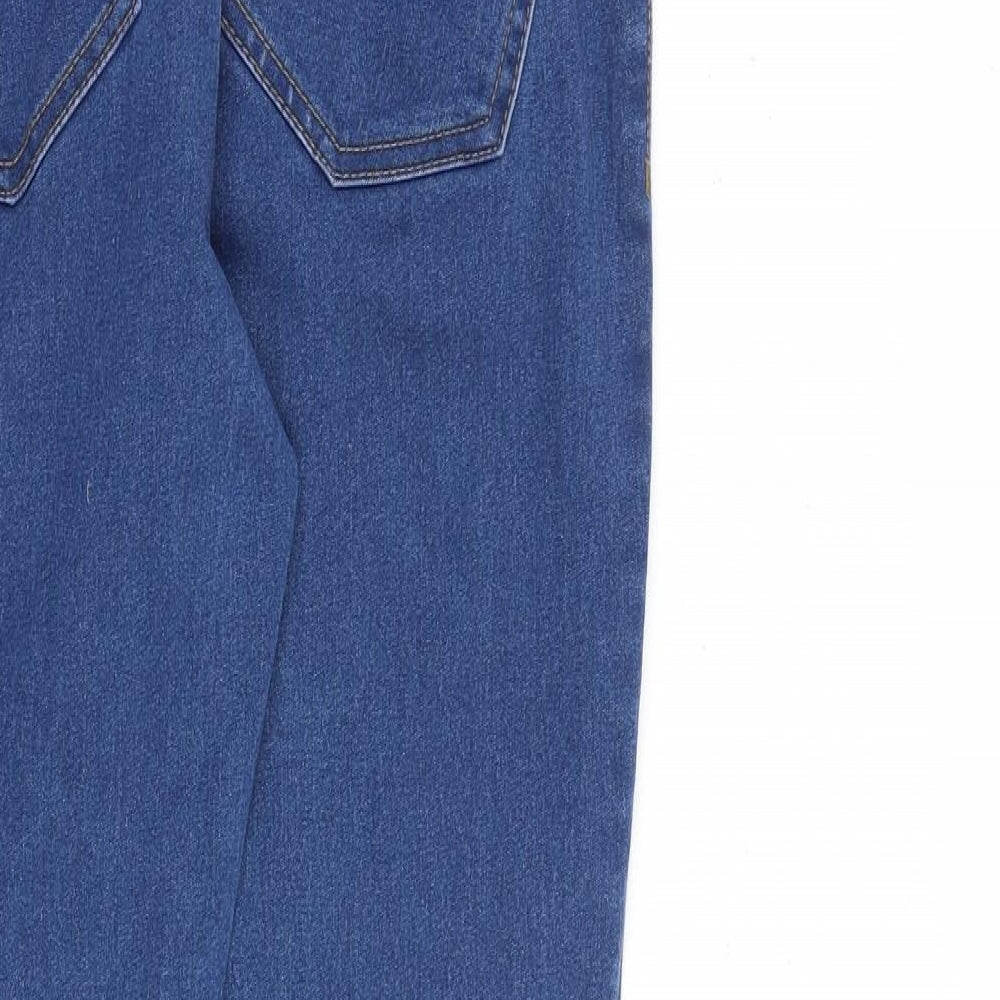 Denim & Co. Womens Blue Cotton Skinny Jeans Size 14 L29 in Regular Zip