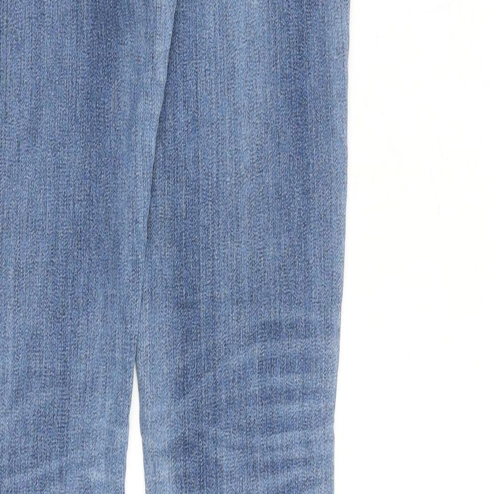 Uniqlo Womens Blue Cotton Skinny Jeans Size 28 in L30 in Slim Zip