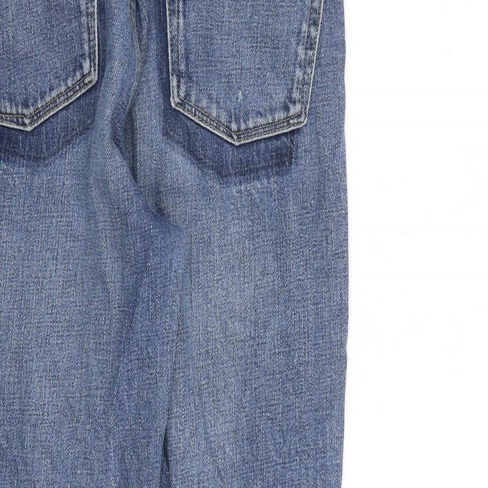 Topshop Womens Blue Cotton Mom Jeans Size 28 in L30 in Regular Zip