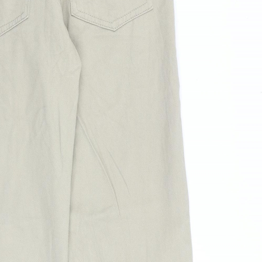 Hutson Harbour Mens Beige Cotton Straight Jeans Size 32 in L31 in Regular Zip