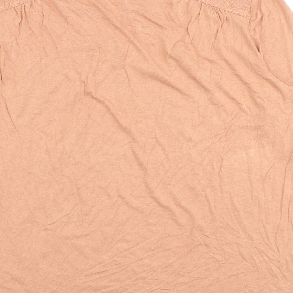 Womens UK Size 14 Marks and Spencer Pink Basic T-Shirt