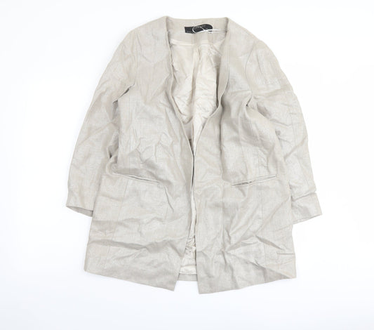 Womens UK Size L Zara Beige Jacket