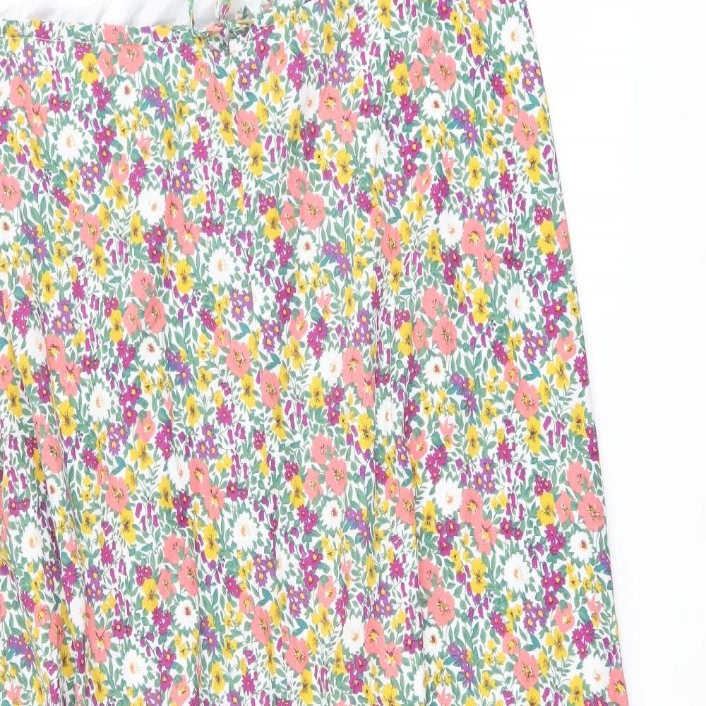 Nasty Gal Womens Multicoloured Floral Cotton Maxi Size 10 Halter Zip