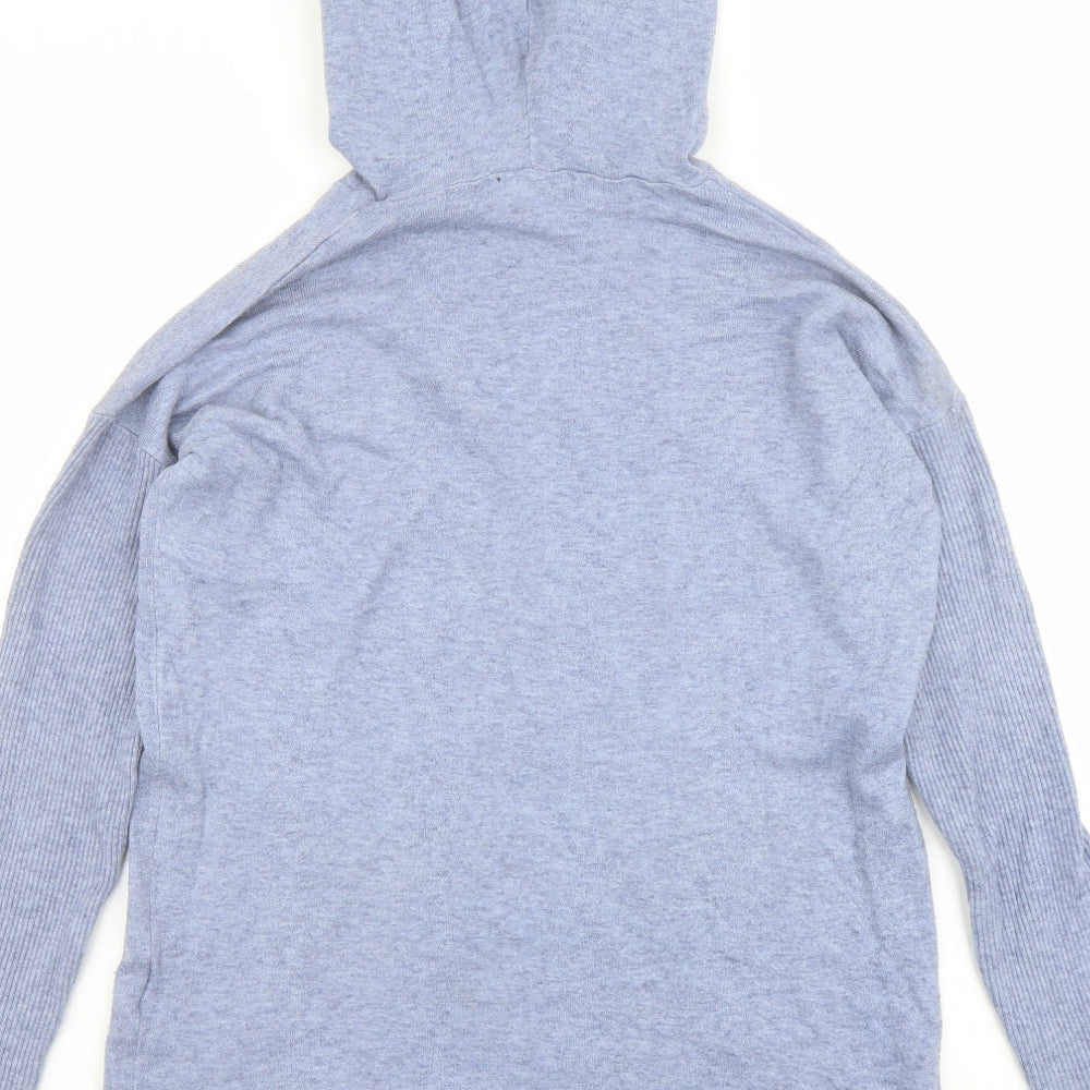 Cynus Womens Blue Round Neck Viscose Pullover Jumper Size S