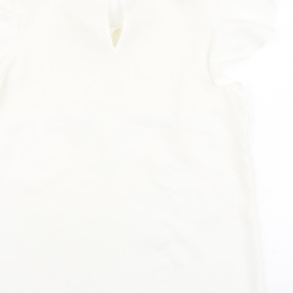 Womens UK Size 10 River Island Ivory Basic Blouse