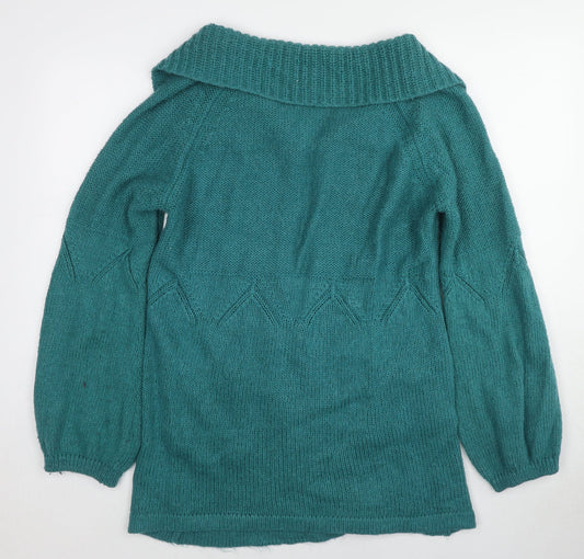 Womens UK Size 12 Marks and Spencer Blue Cardigan Jumper
