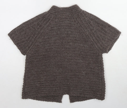 Womens UK Size 14 Oui Brown Cardigan Jumper