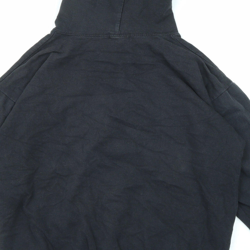 Mens UK Size M PRETTYLITTLETHING Black Pullover Hoodie