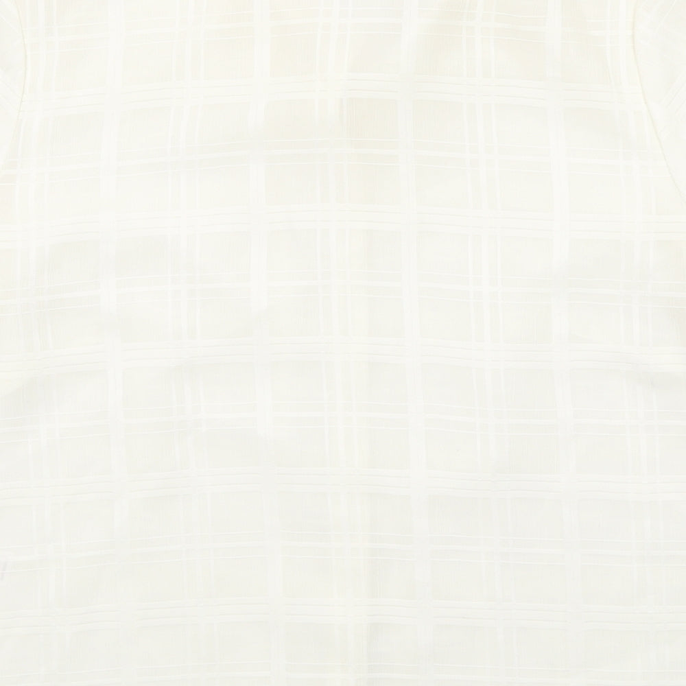 Bonmarché Womens Ivory Polyester Basic Button-Up Size 14 Collared