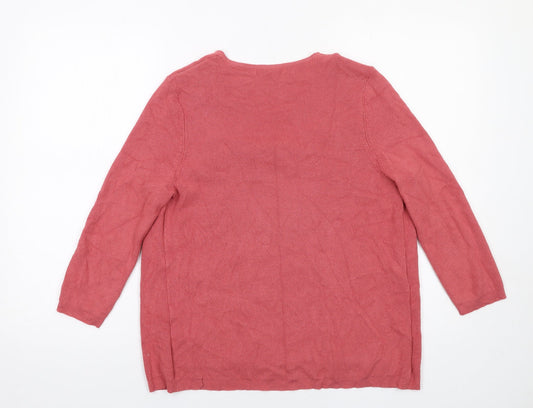 Womens UK Size 12 Marks and Spencer Pink Pullover Jumper