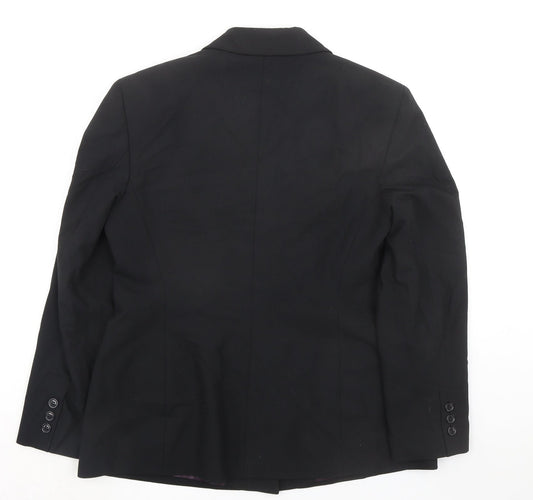 Marks and Spencer Womens Black Polyester Jacket Blazer Size 14