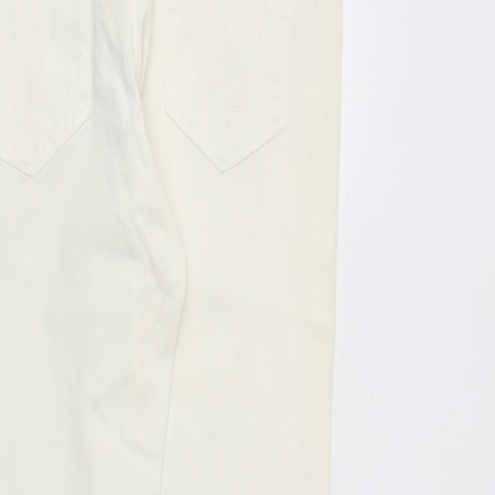 Yessica Womens Ivory Cotton Skinny Jeans Size 10 L31 in Slim Zip