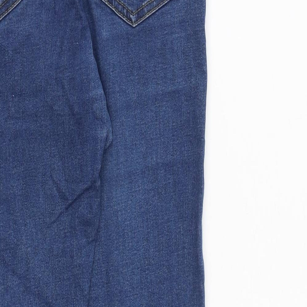 Denim & Co. Womens Blue Cotton Skinny Jeans Size 12 L26 in Regular Zip
