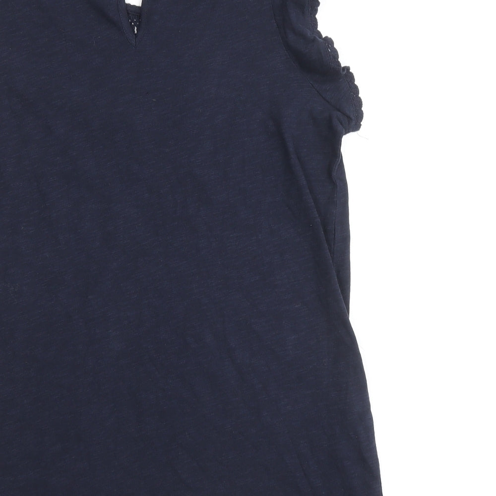 Womens UK Size 6 Marks and Spencer Blue Basic Blouse