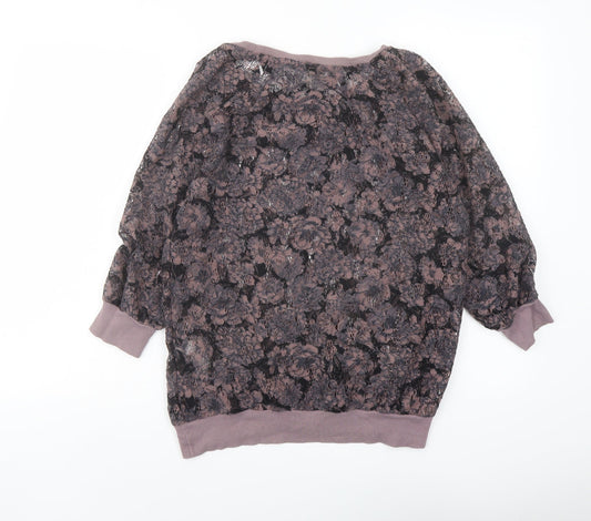 Womens UK Size 10 NEXT Purple Basic Blouse