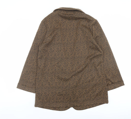 Womens UK Size 14 New Look Brown Kimono Coat