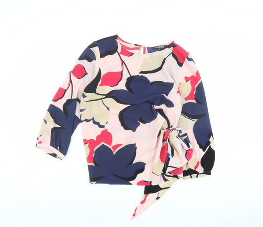 Womens UK Size 12 Debenhams Multicoloured Basic Blouse