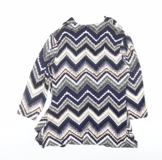 Womens UK Size 14 Just Elegance Multicoloured Basic Blouse