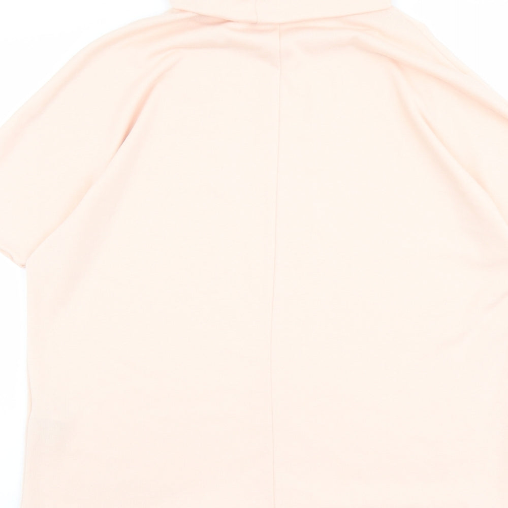 Womens UK Size S Apricot Pink Basic Blouse